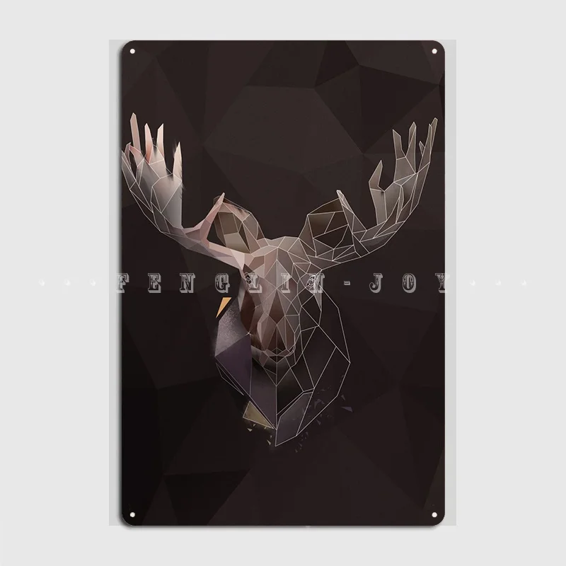 

Металлический плакат на стену или в пабе с изображением лосят