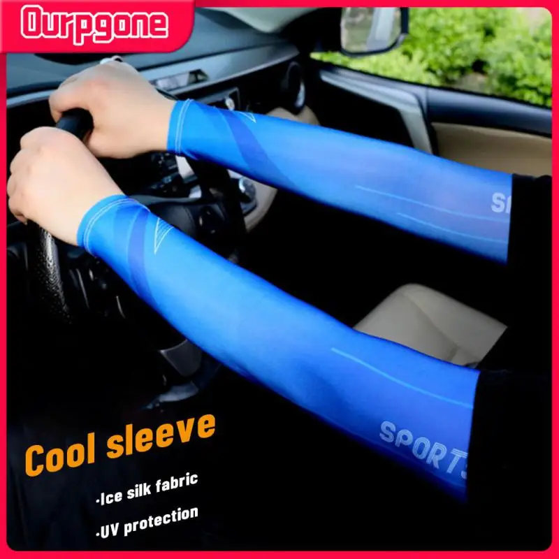 

Arm Cool Sunscreen Sleeve Men's Summer Sport Cycling Sleeves Sun Uv Protection Long Gloves New 2023 Ice Silk Hand Sleeve Outdoor