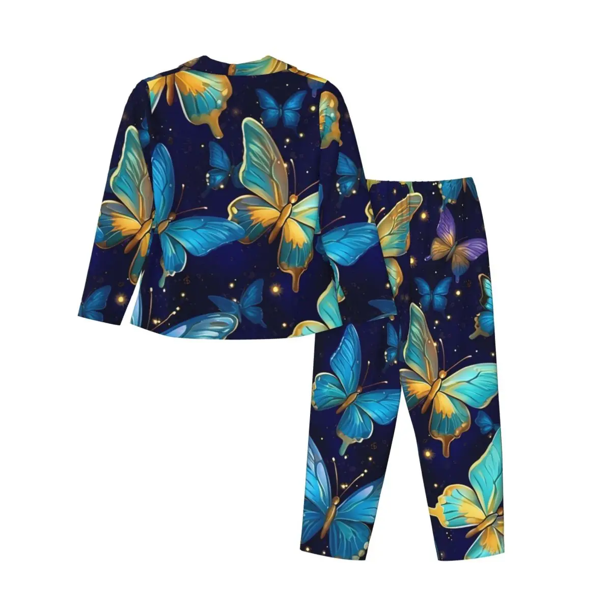 Пижамы женские пастельные бабочки комната пижамы красочные животные из двух