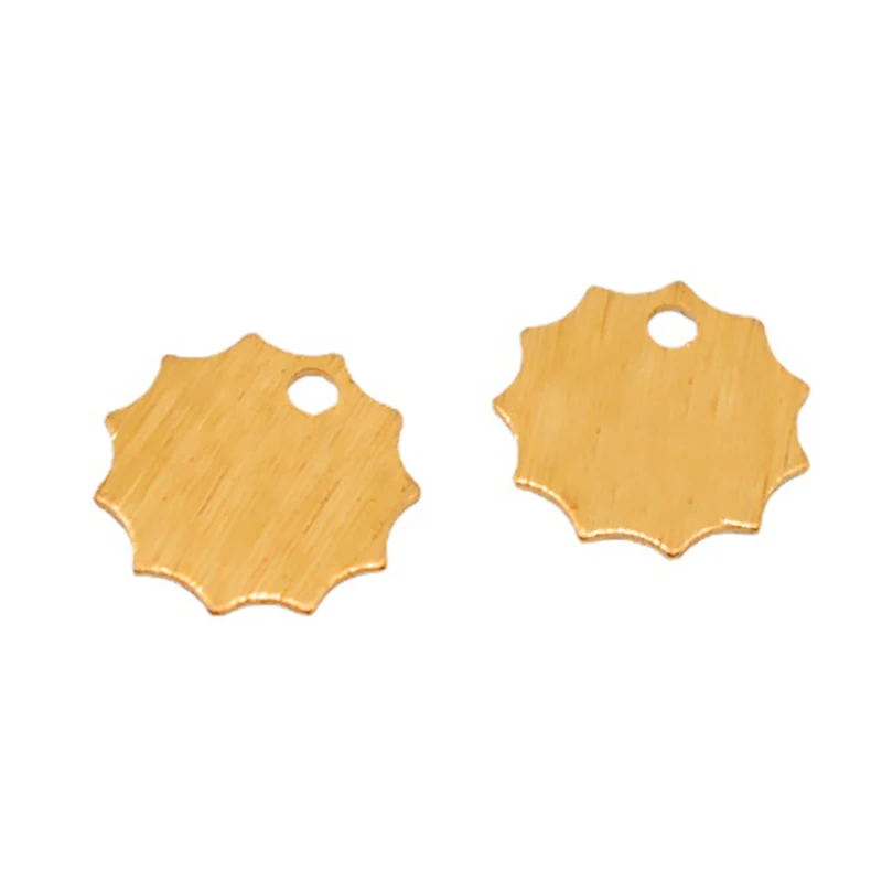 

WZNB 10Pcs Texture Raw Brass Sun Charms for Jewelry Making Sunflowers Pendants Diy Hanging Earrings Necklaces Accessories