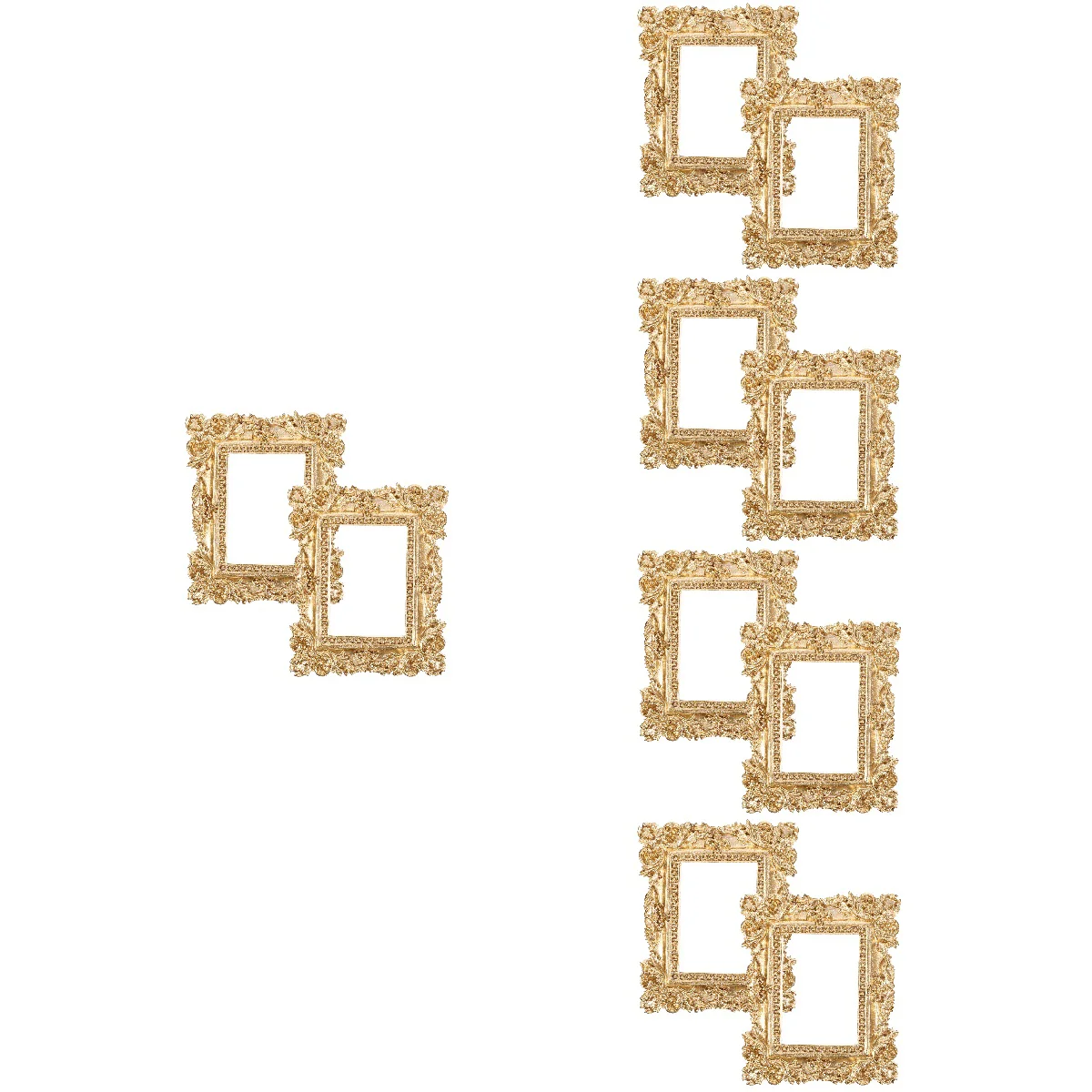 

10 pcs Retro Photo Frame Jewelry Display Frames Shooting Props Picture Frame Decor