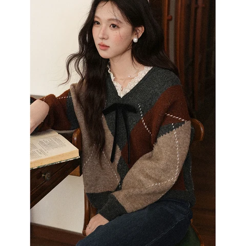 ALXNAN Женский свитер акрил/спандекс  L57833