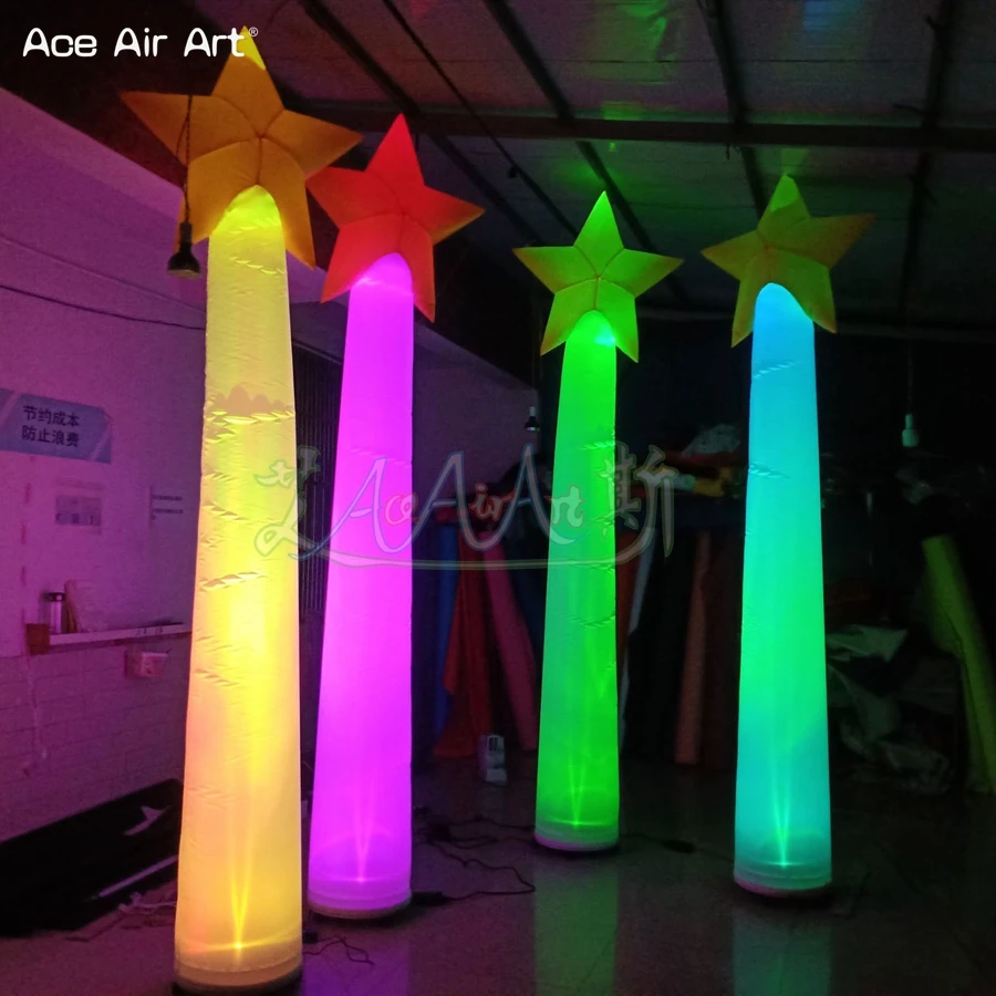 

New Oxford Wedding Standing Inflatable Lucky Star For Promotion or Festival Decoration With Led Light