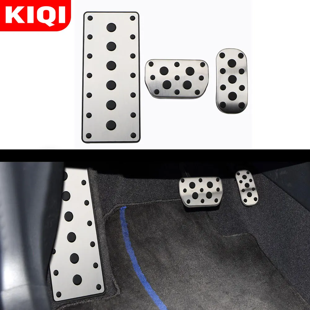 KIQI Anti-Slip AT Pad Fuel Gas Brake Footrest Pedal Cover for Toyota C-HR CHR 2016 - 2022 Accessories Stainless Steel