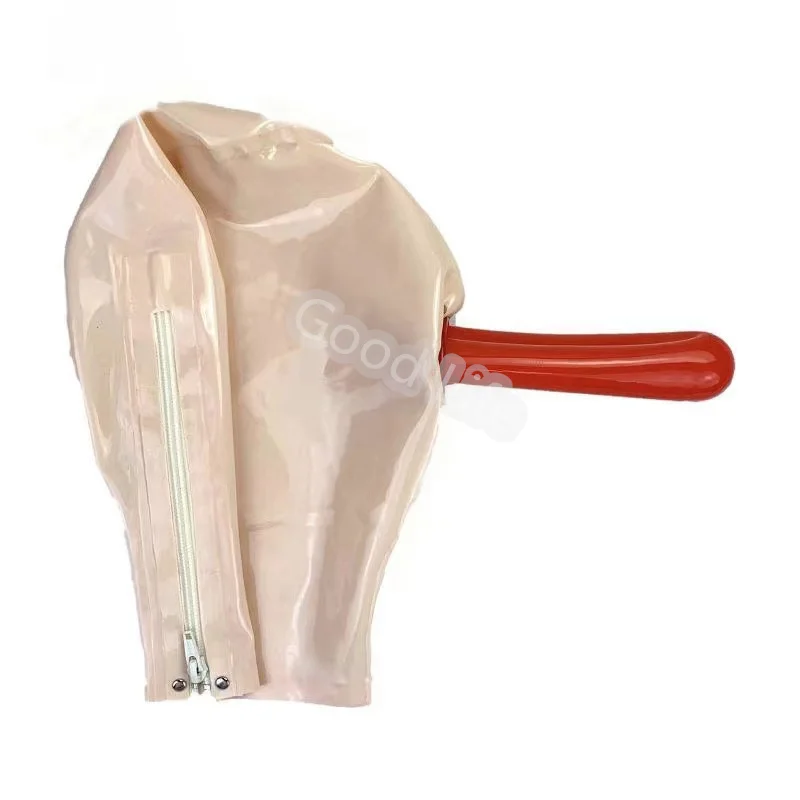 Латексные резиновые маски Gummi с открытым носом и капюшоном комбинезон по