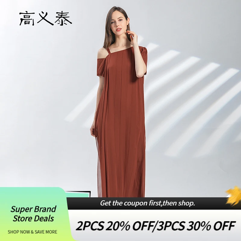 

Love Silk Georgette Sling Brick Red Woman Party Dress Summer платье женское Short Sleeves Loose Dresses Women Vestidos AY062