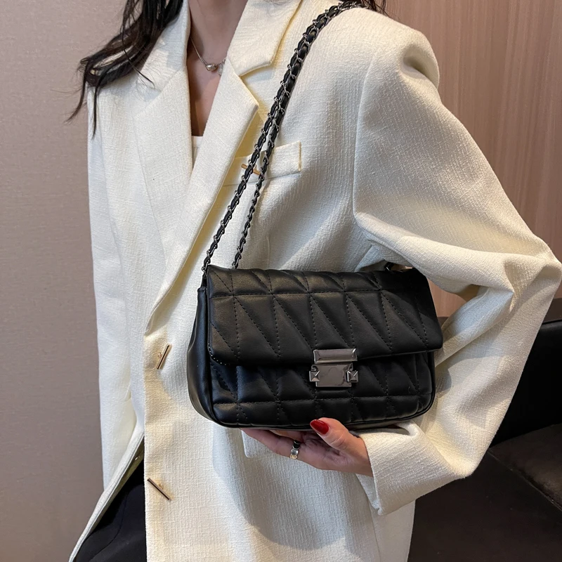 Vintage Brand Designer Chain Handbag Purses For Women Shoulder Crossbody Bag 2023 New Ladies Messenger Vintage Bags High Quality