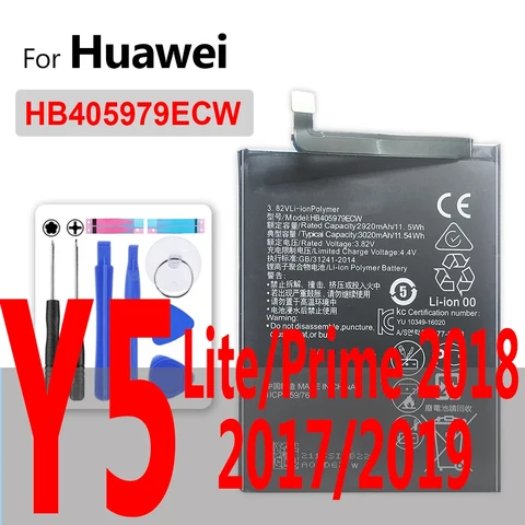HB405979ECW Аккумулятор для Huawei Y5 Y6 II Y7 Y9 (Lite Prime Pro 2017 2018 2019)/DRA-L01 L02 L21 L22 L23 DRA LX1 LX2 LX3 LX5