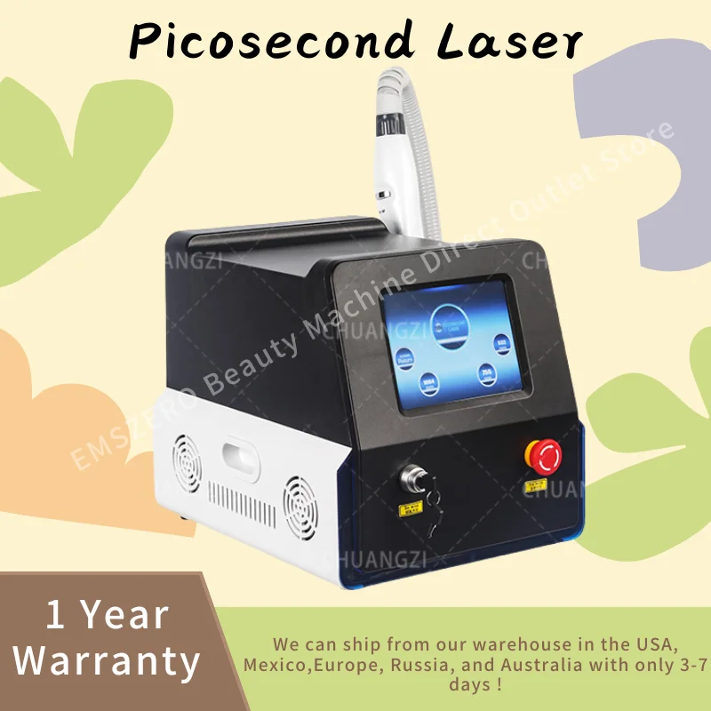 Лазерный nd yag pico q switch лазерная машина для удаления татуировок белый и черный