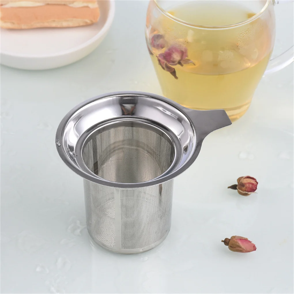 

Tea Strainer Teapot Separator Funnel Reliable Round Edge Spice Mesh Reusable Stainless Steel Herbal Filter Tool