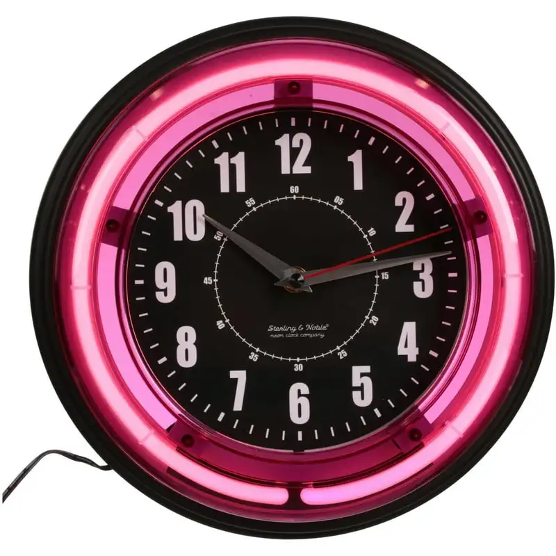 

11" Pink Arabic Neon Wall Clock