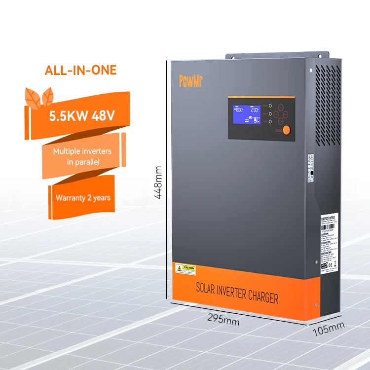 

PowMr factory 5.5KW 5.5KVA MPPT 80A 500VDC PV Input 220VAC 48V with/no Parallel Function 5500W 3 Phase Hybrid Solar inverter