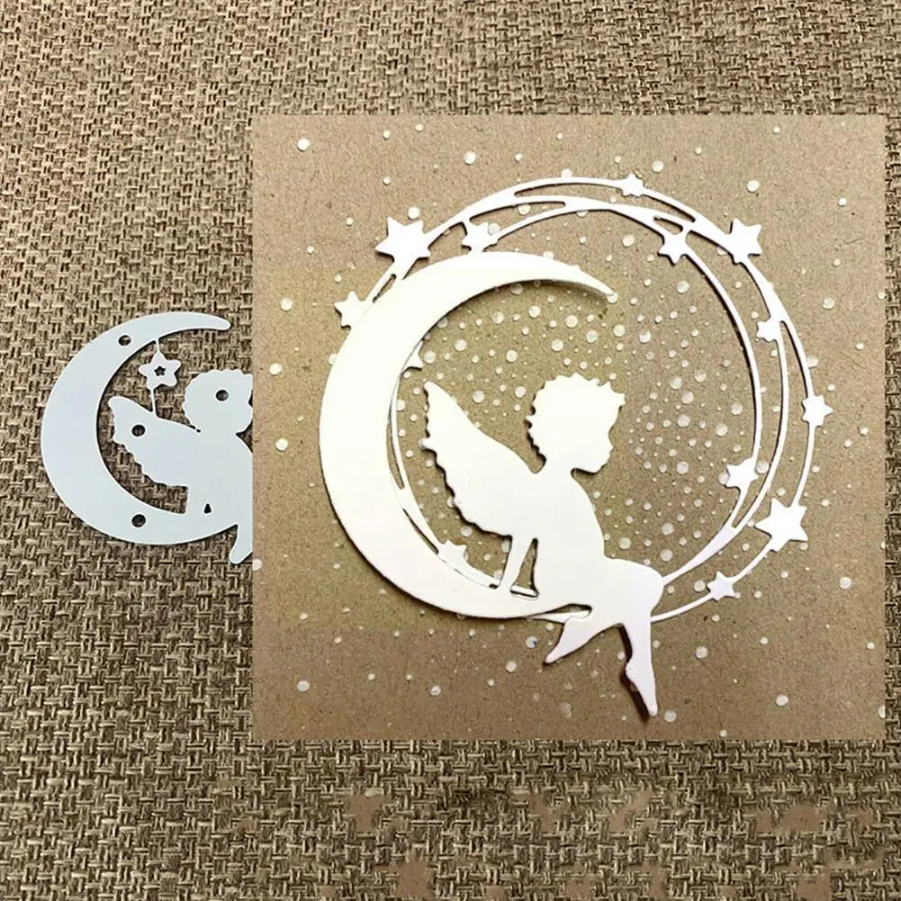 

Metal Cutting Dies Angel Child Cut Die Mold Star Moon Scrapbook Punch Child Mould Paper Stencils Knife Craft Angel Dies Bla C4V8