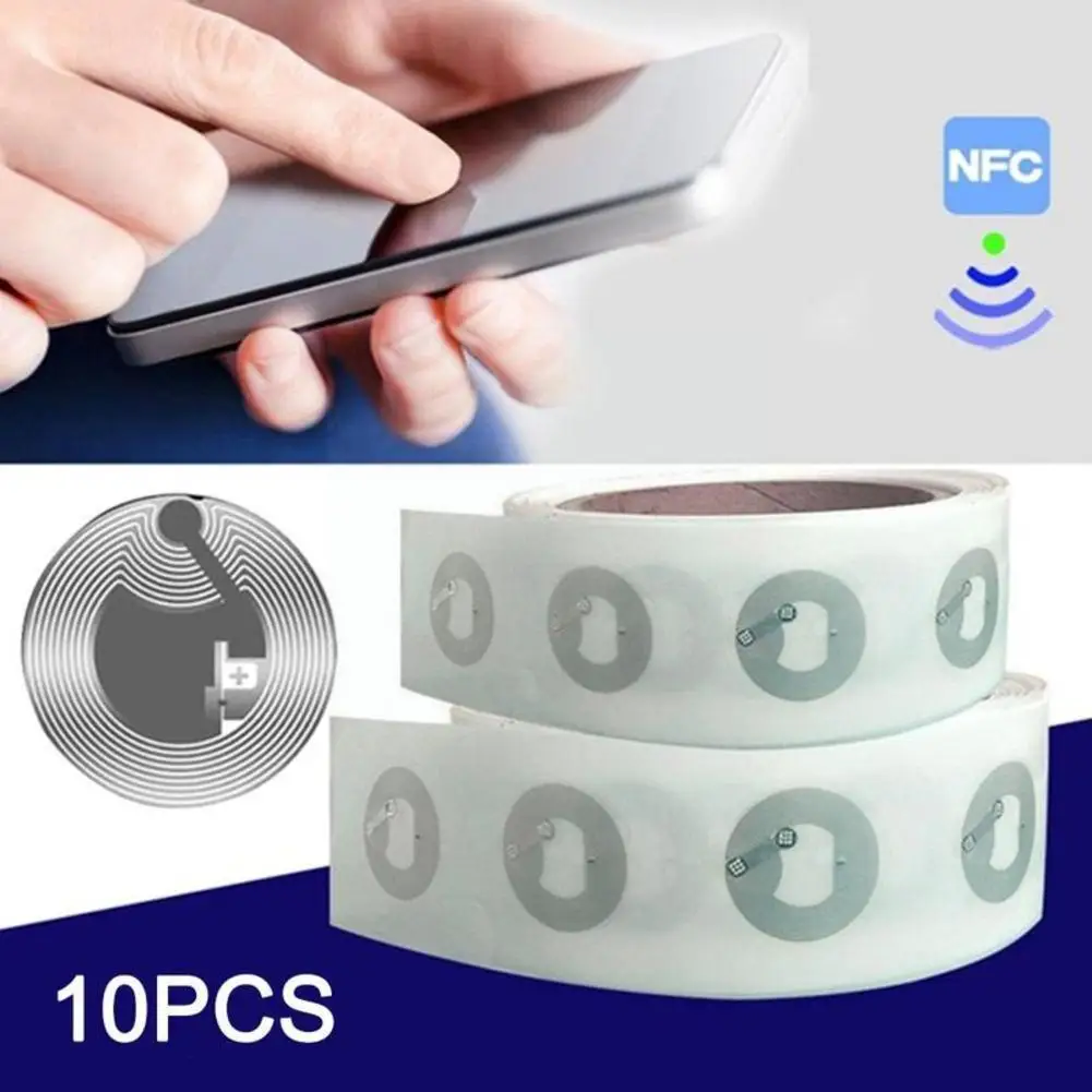 

10pcs 25mm White Nfc Stickers Protocol Iso14443a13.56mhz All And Tag Tags 213 Label Rfid Universal Phones Nfc S6n7