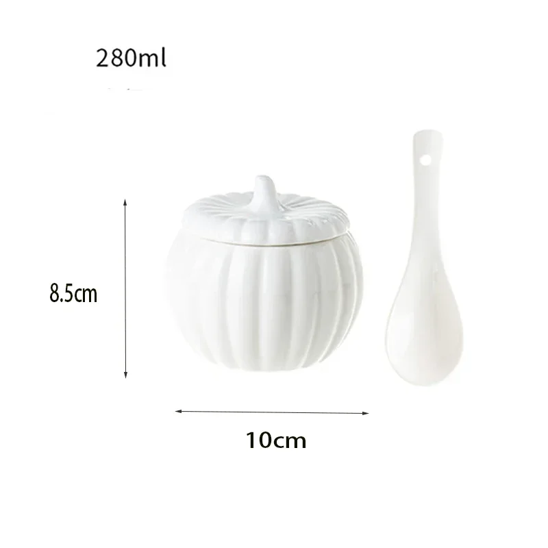 Высококачественная керамическая миска для супа в форме золотой тыквы с крышкой