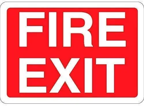 Металлические таблички Patisaner Fire Exit Sign в винтажном стиле, забавные предупреждающие знаки для объектов недвижимости, знаки безопасности для дома, табличка 8x12 дюймов. (art.: 3920da0997dec) - 3920da0997dec