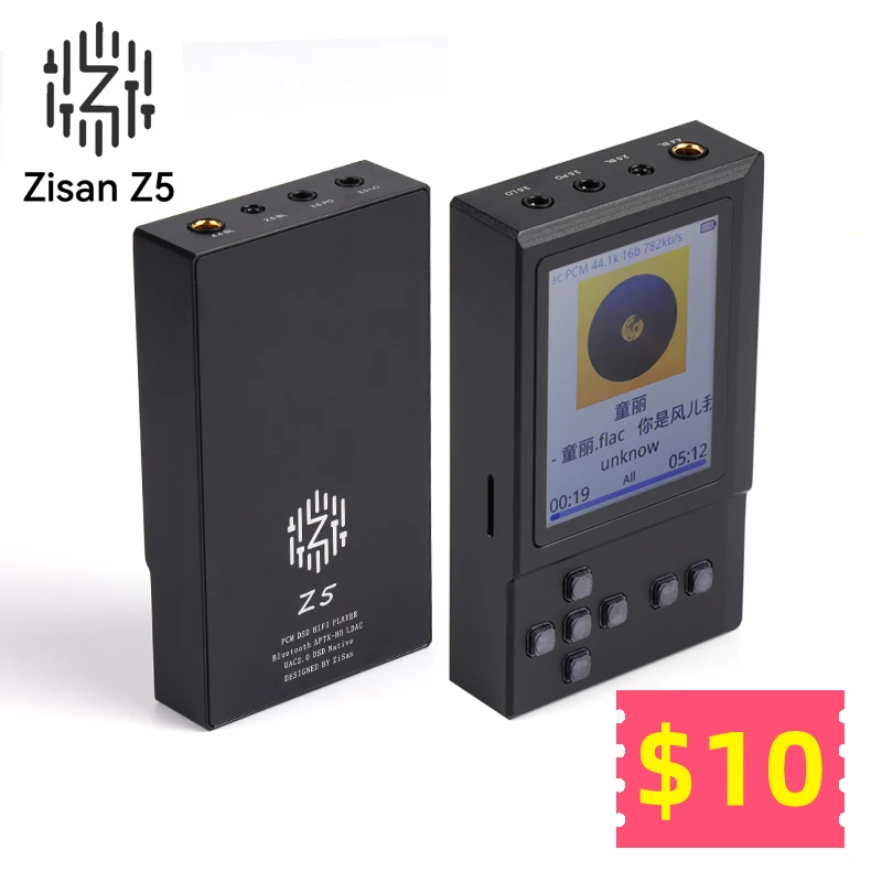 Zisan Zishan Z5 ES9039 HiFi аудио MP3 музыкальный плеер без потерь USB DAC с LDAC APTX-HD Bluetooth WIFI DSD 3,5/2,5/4,4 мм сбалансированный