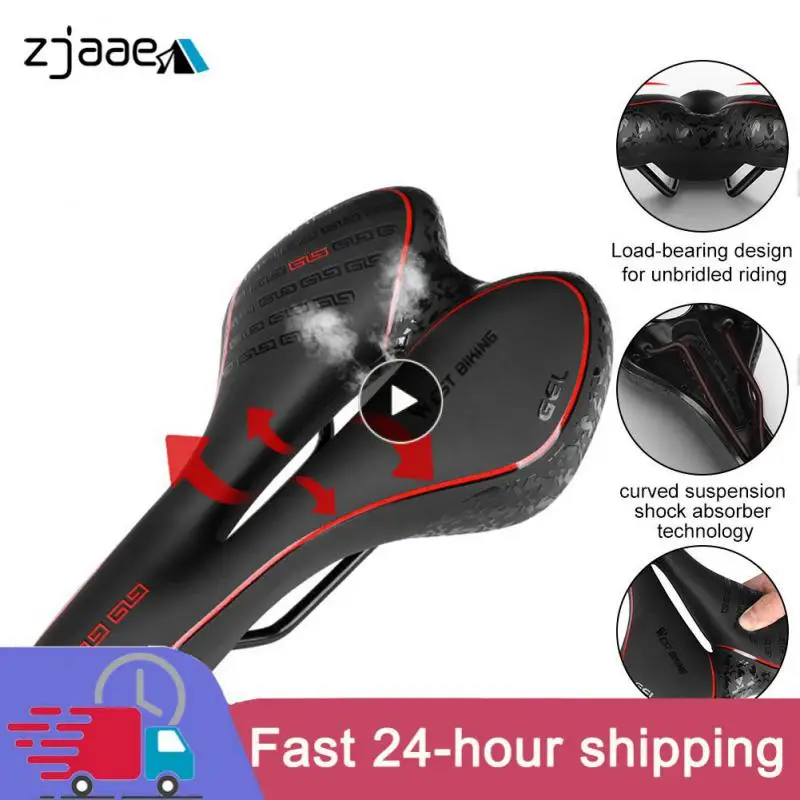 

HOT WEST BIKING Bicycle Seat Comfortable Cushion Hollow Design Cushion Breathable Silicone Effective Ventilation Waterproof