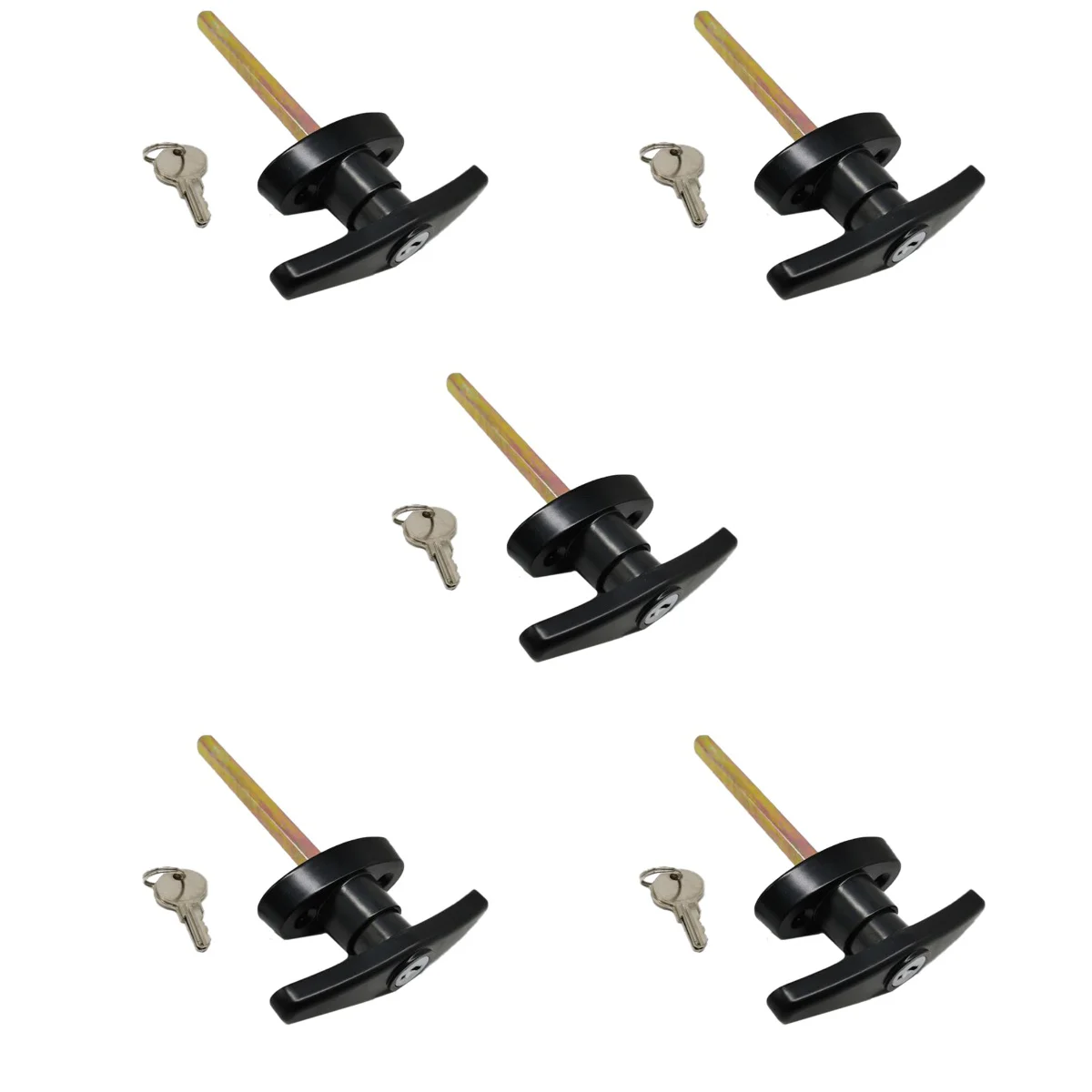 

5pcs T Type Handle Cabinet Lock Shed Doors Cabinet Door Handle Electric Cabinet Lock