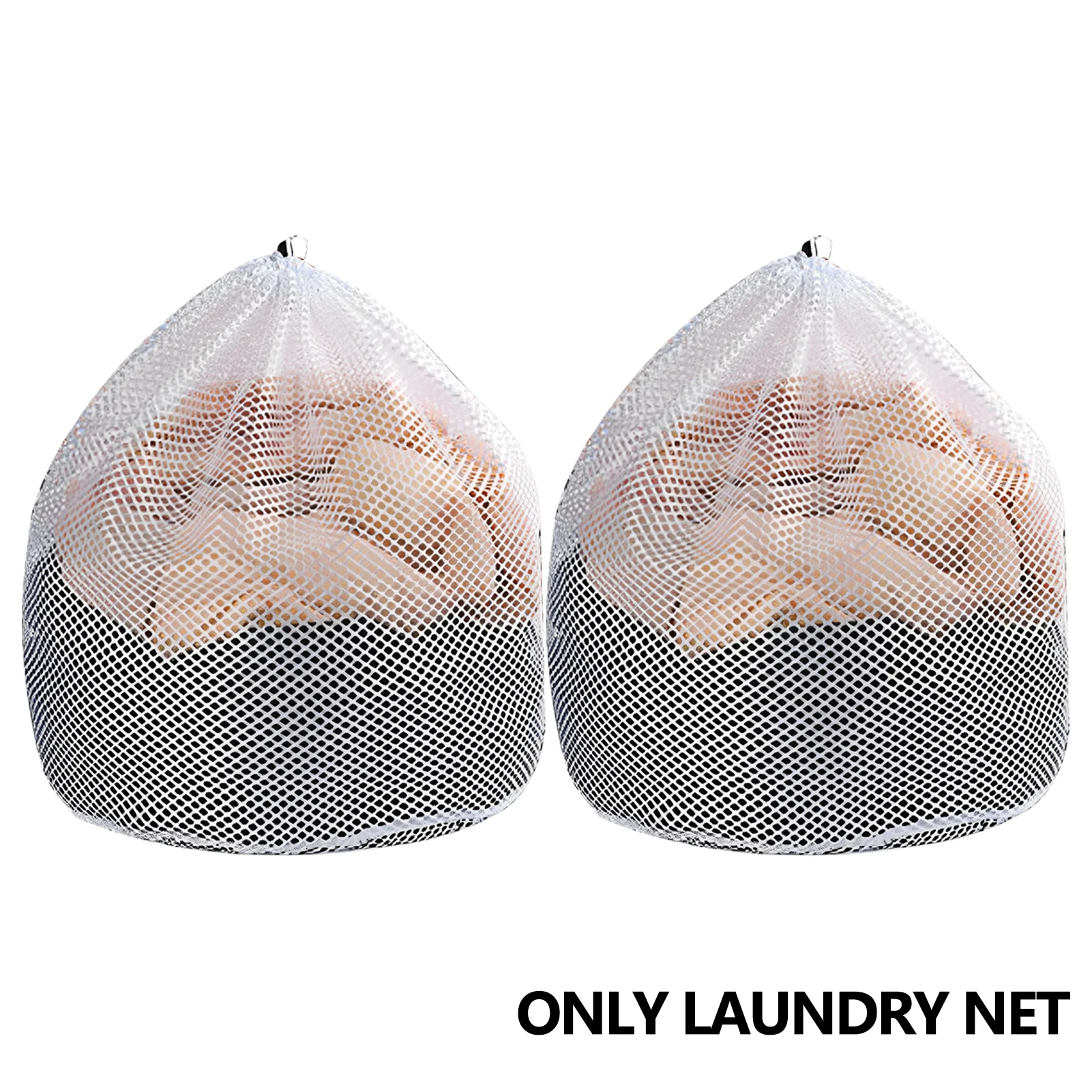 

2pcs 50x40cm Socks Garment With Drawstring Sweater Machine Underwear Strong Blouse Delicates Coarse Mesh Dress Laundry Net