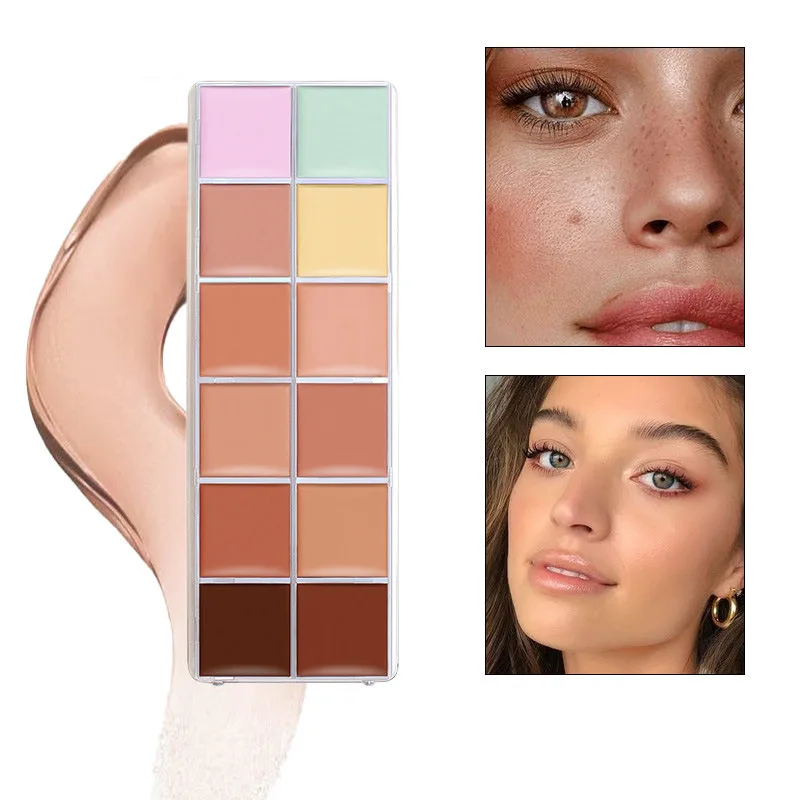 

12 Colors Concealer Waterproof Long Stay Lightweight Concealer Palette Makeup professional foundation paleta Concealer