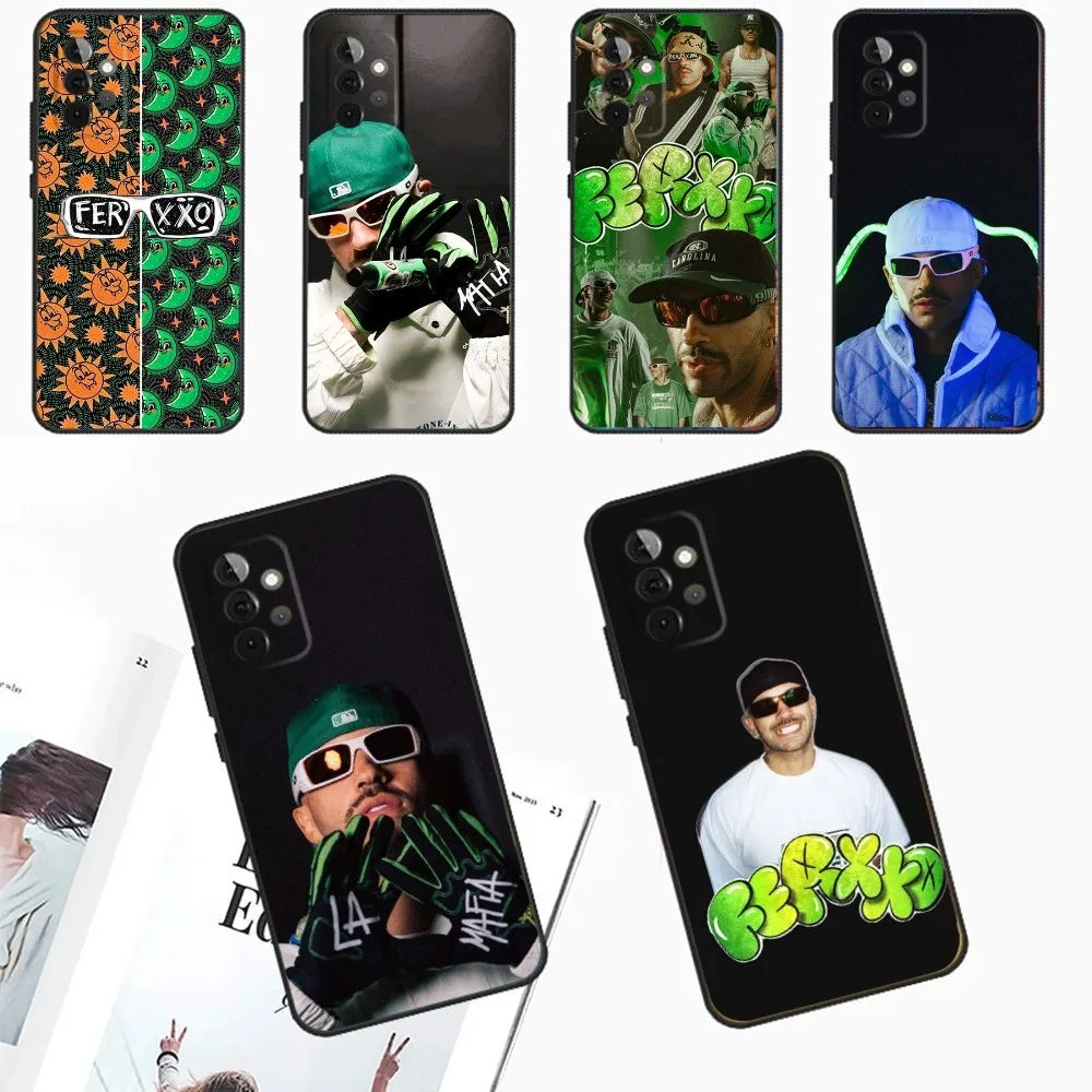 Чехол для телефона Singer F-Feid Ferxxo SIXDO Samsung Galaxy A13 A21s A22 A31 A32 A52 A53 A71 A80 A91 Мягкий черный