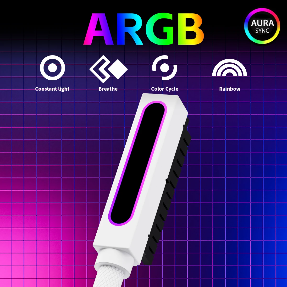 Фото AIJS ATX 24-контактный левый удлинительный кабель, ARGB 5 В 3-контактный, 18AWG однолинейный разъем «папа-мама» №2