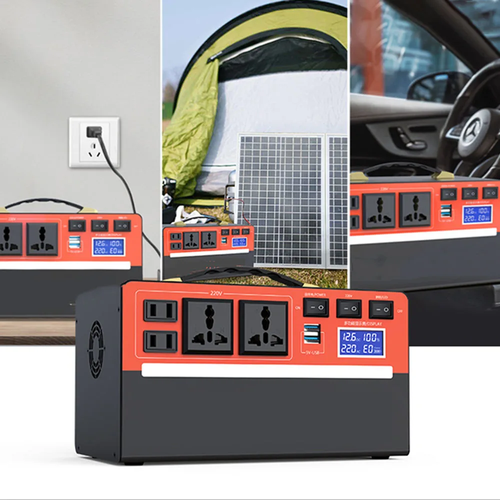

High Power 600W(Peak 720W) 220V 480Wh/600Wh/720Wh/960Wh USB Inverter Battery Pure Sine Wave Outdoor Emergency Power Station