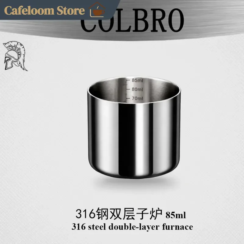 Фото Аксессуары для кофеварки Colbro Moka Pot: двойная термостойкая колба из стали 316, 90 мл, оригинальные запчасти для кофеварок с двойным и тройным клапаном, полностью стальные. №2
