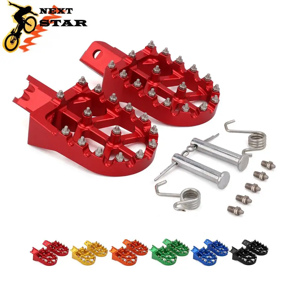 

Motorcycle CNC Universal Foot Pegs Footpegs Pedals Rests For HONDA CRF XR 50 70 110 M2R SDG DHZ SSR KAYO Pit Bike