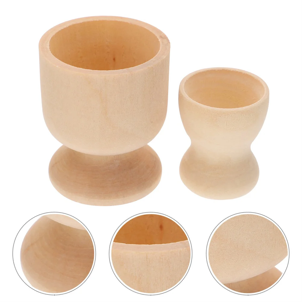 

Egg Wooden Wood Holder Cups Easter Stands Tray Displays Unfinished Blank Cup Diy Countertop Painting Decor Stand Chicken