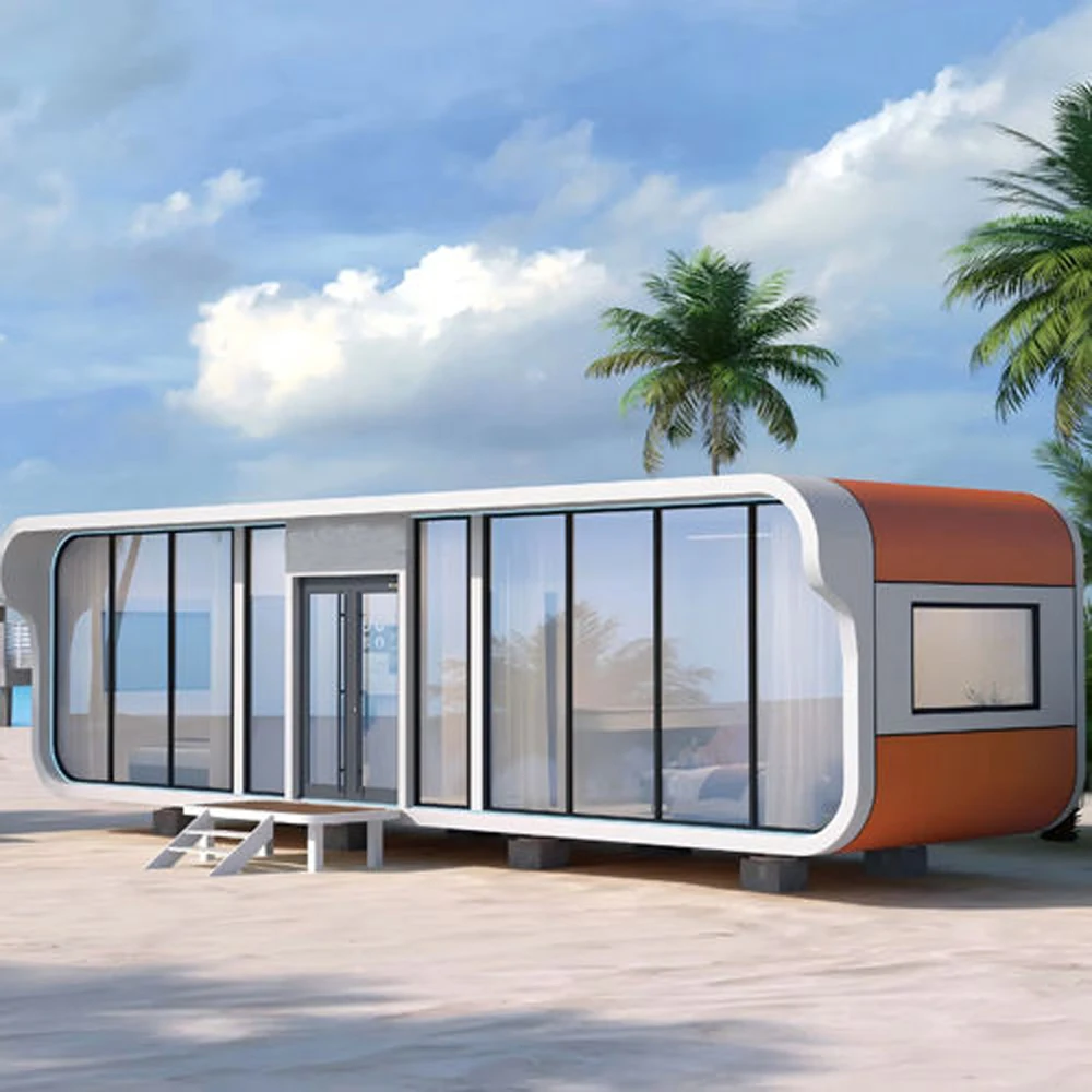 Фото Мобильный дом-контейнер Apple Cabin: стальной, переносной, сборный, миниатюрный, роскошный, для отелей №3