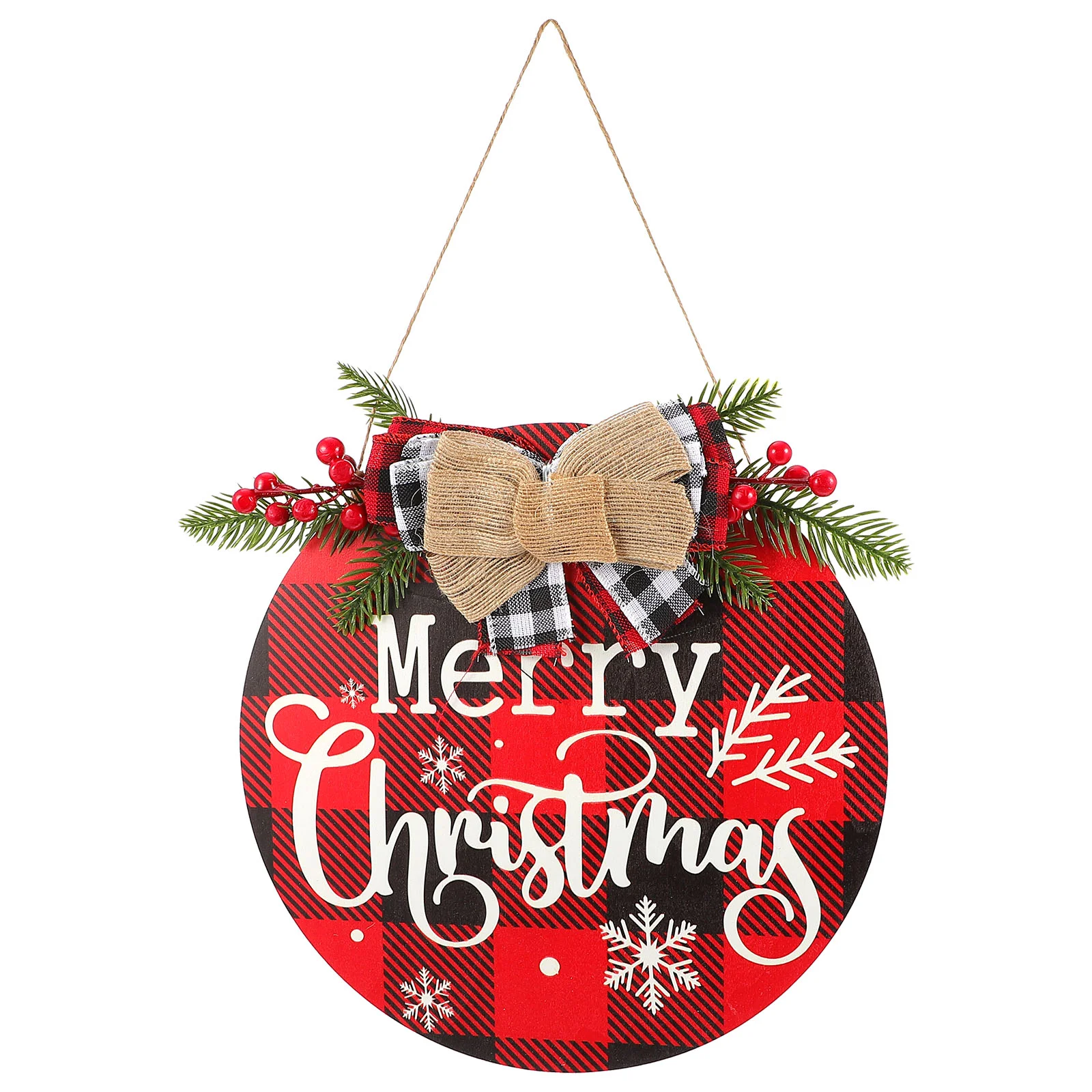 

Merry Christmas Decorative Doorplate Wooden Door Hanging Tag Festival Supplies