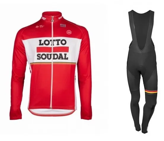 

Зимние флисовые теплые длинные вело-Джерси 2017 LOTTO SOUDAL Team Mtb с длинным рукавом мужская велосипедная одежда
