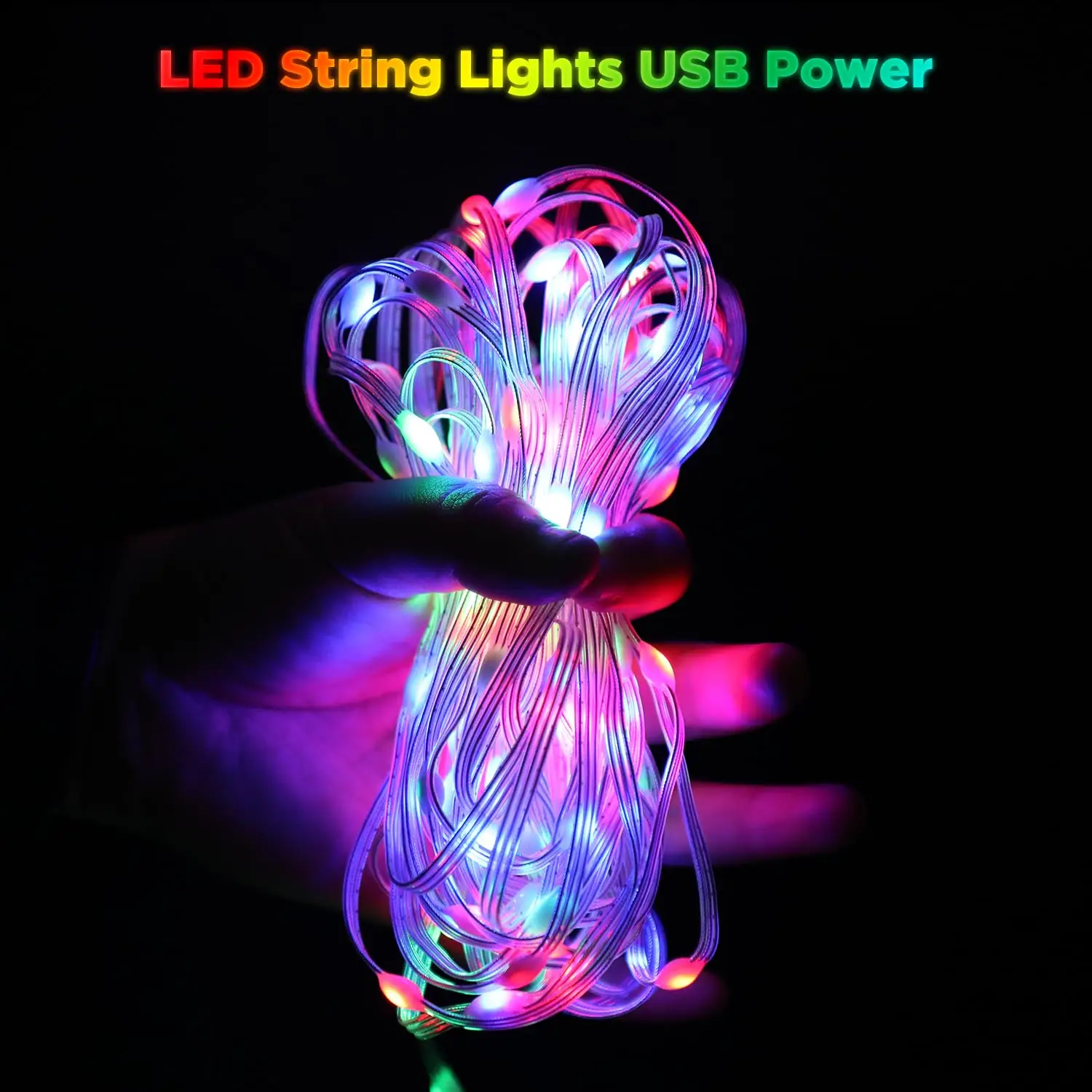 2M-15M RGB Светодиодные Гирлянды С Дистанционным Управлением