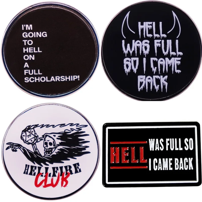 

I'm Going to Hell to Get a Full Scholarship Enamel Pin Brooch Metal Badges Lapel Pins Brooches Jewelry Accessories