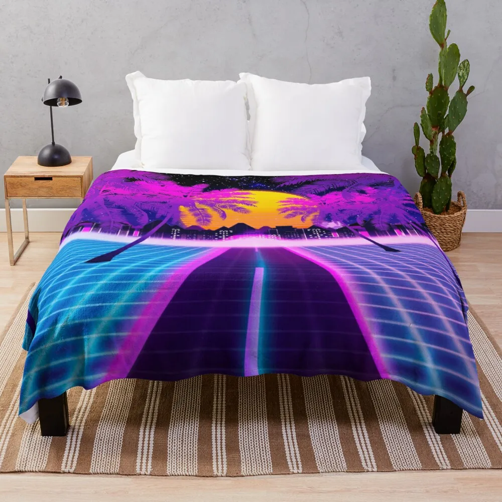 

Retrowave Throw Blanket Flannels Blanket Throw And Blanket
