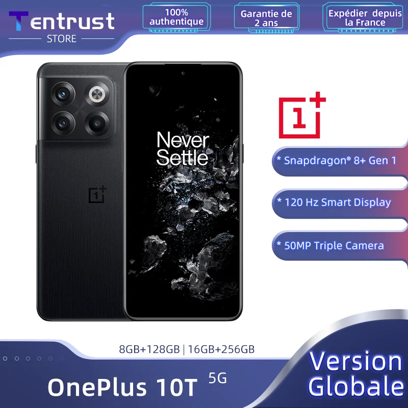 Versione Globale Oneplus 10 T 10 T 5G Smartphone 8Gb 128Gb Snapdragon 8 + Gen 1 150W Supervooc 4800Mah 16Gb 256Gb Cellulare Movil