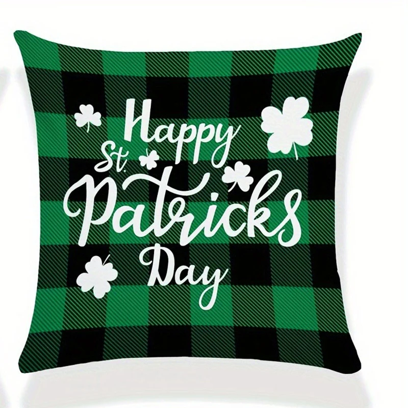 Домашний декор наволочка ко Дню Святого Патрика зеленый топпер трилистник Lucky Charm