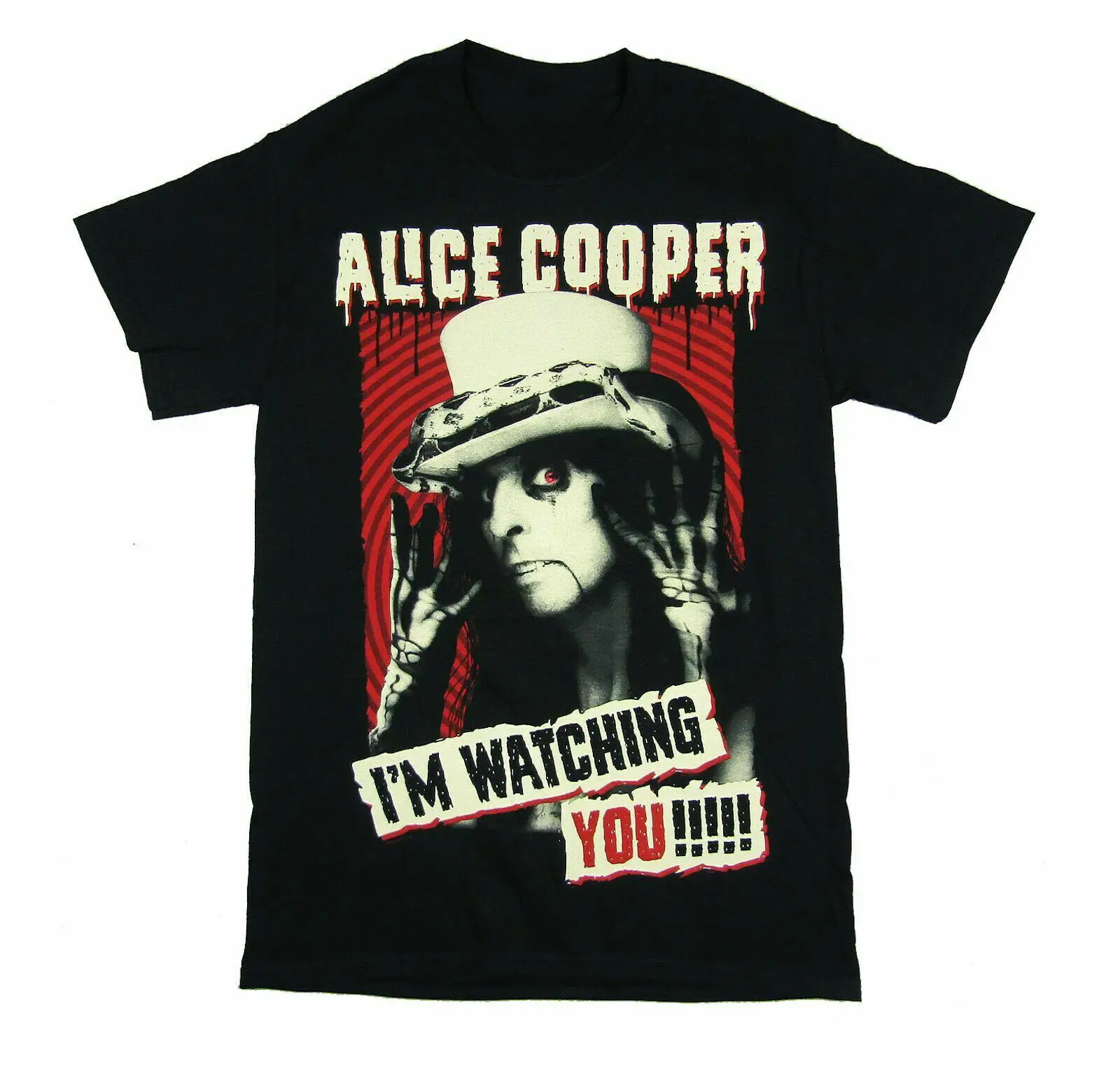 

Alice Cooper Im Watching You Tour Men T-shirt Black Tee All Sizes DT666