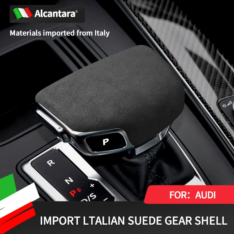 

for Audi Alcantara suede gear head cover A4L/A5/Q5L/Q7/S4/S5/gear handle cover cover car interior modification accessories