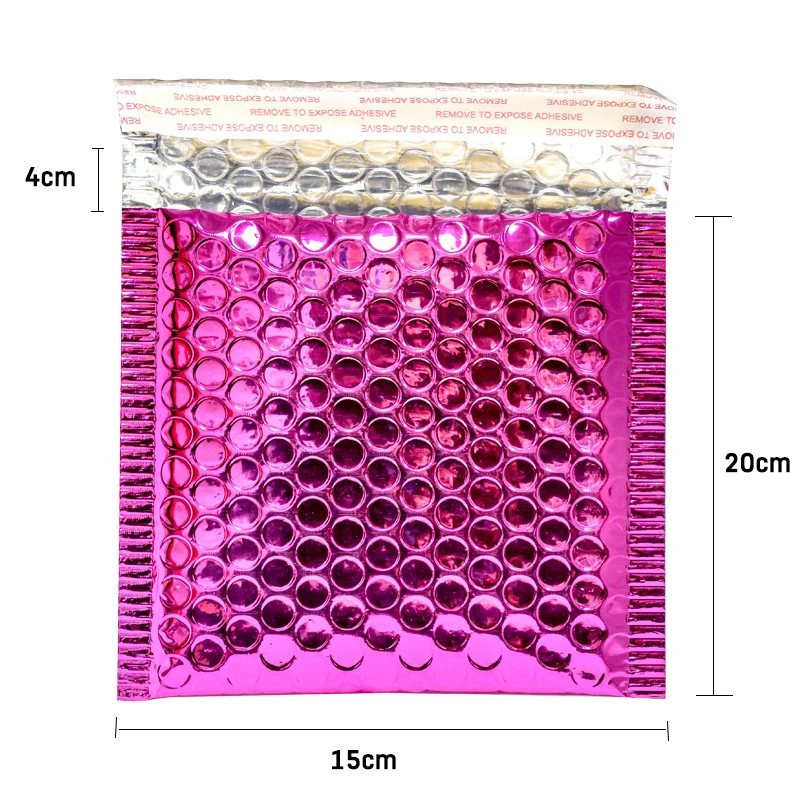 Cena 50 Sztuk/partia Aluminiowane Bubble Mailer Poly Mailing Torby Wysyłka Koperty Z Bubble Wysyłka Opakowania Koperty Mailers Wyściełane