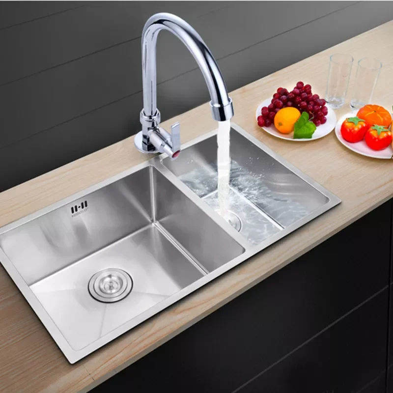 

NEW2023 2022 Kitchen Basin Water Faucet Stainless Steel Single Cold Tap 360° Rotation Spout Bathroom Basin Faucets For Home Tool