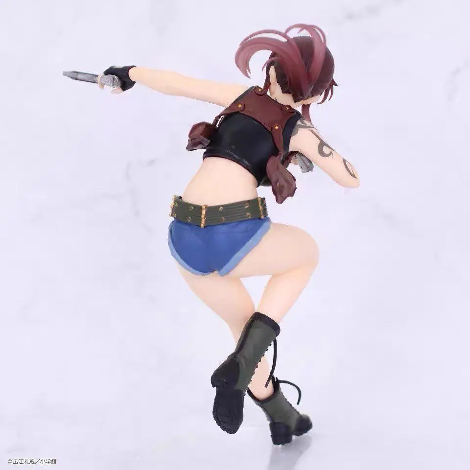Фото В наличии: Фигурка Revy из Black Lagoon к 25-летию, 16 см, ПВХ, аниме-фигурка, статуэтка, коллекционная модель, подарки, игрушки №3