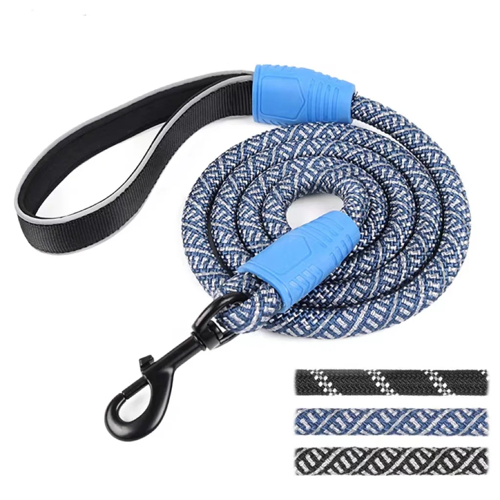 

5ft/6ft Nylon Reflective Dog Leash Long Mountain Climbing Training Rope Pet Lead Leashes For Small Medium Large Dogs