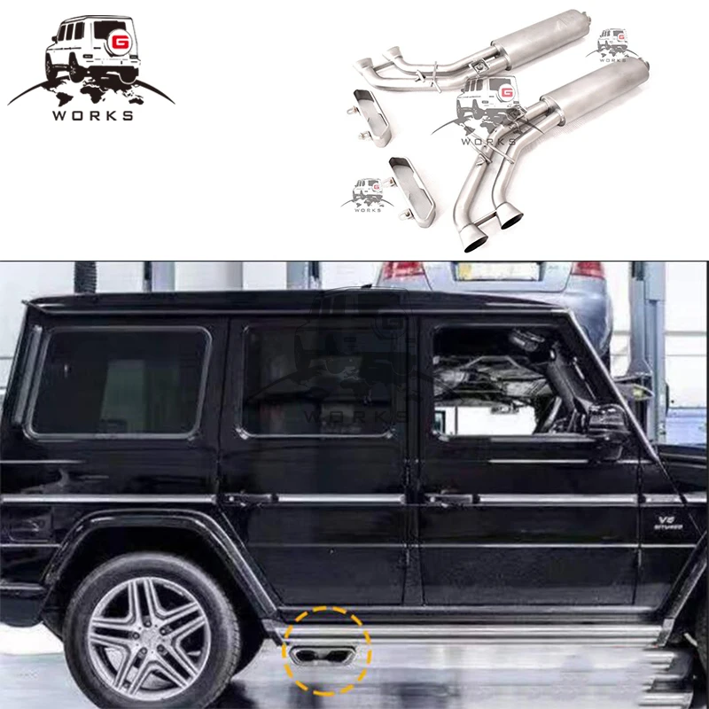

car exhaust system auto parts accessories G class 2020year W464 AK exhaust for g500 g63 g550 to AK style exhaust muffler tips