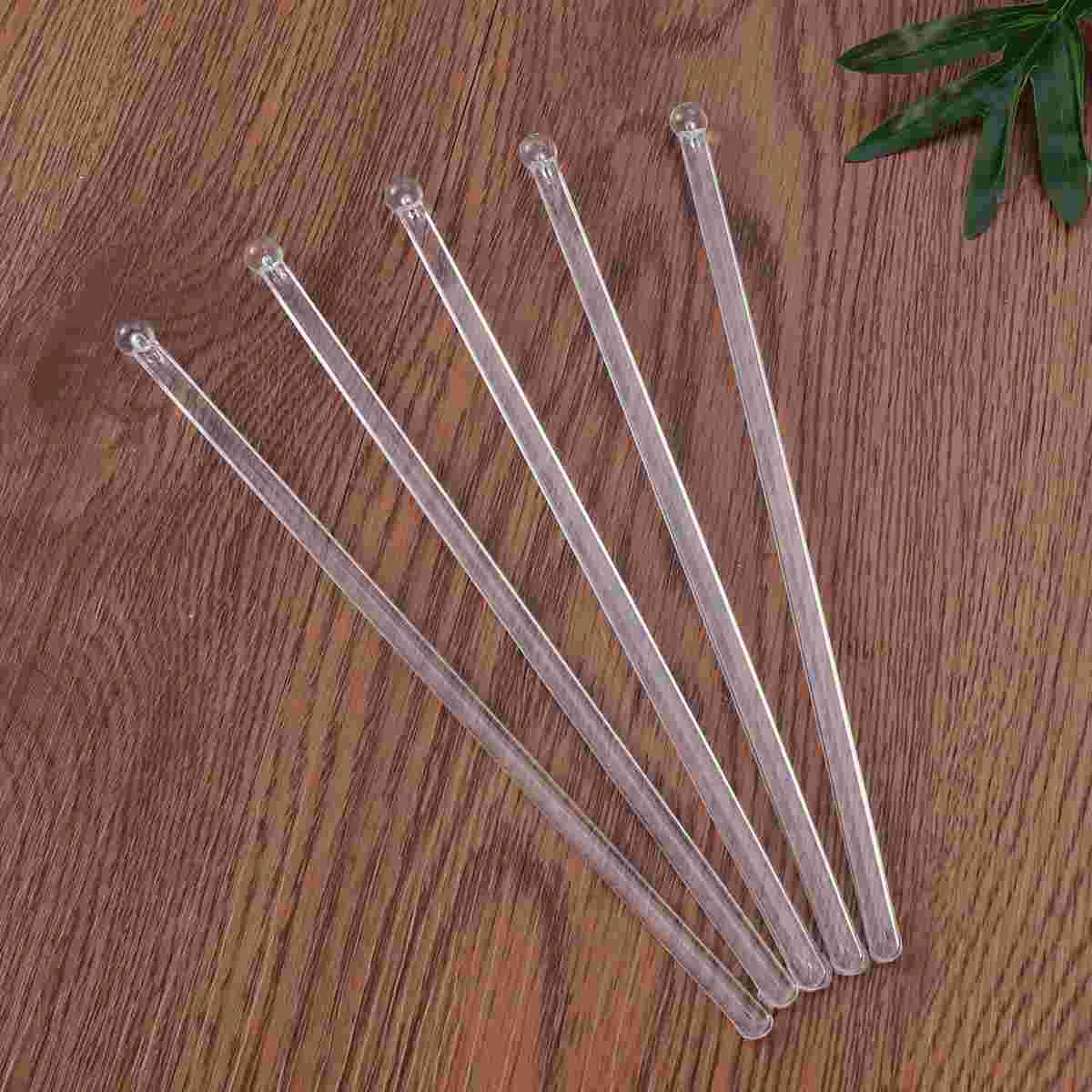 

100 Pcs Plastic Beverage Stirers Mixing Spoons Whisky Stirrer Drink Cocktail Stainless Steel Straw