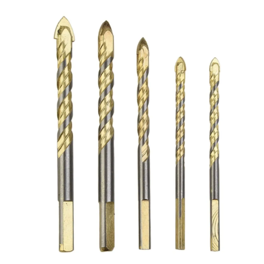 

5x 6/6/8/10/12mm Tungsten Carbide Drill Bit Set For Porcelain Tile Concrete Brick Glass Ceramic Block Drilling For Brick Block