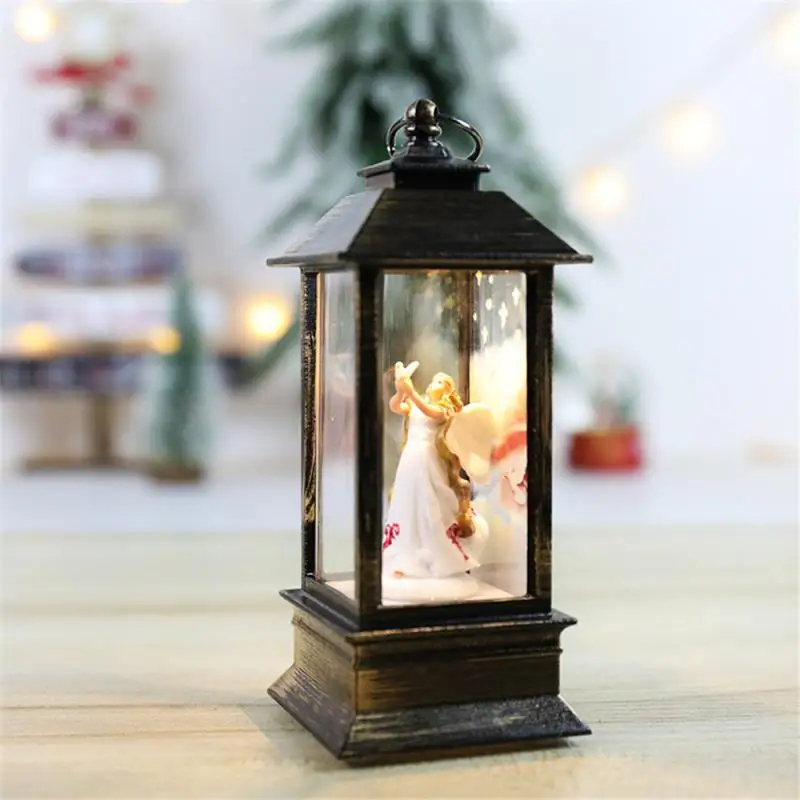 Christmas Little Night Lamp Festive Warm White LED Light Lantern Decoration Indoor Outdoor Home Garden Table Ornament Ideal Gift