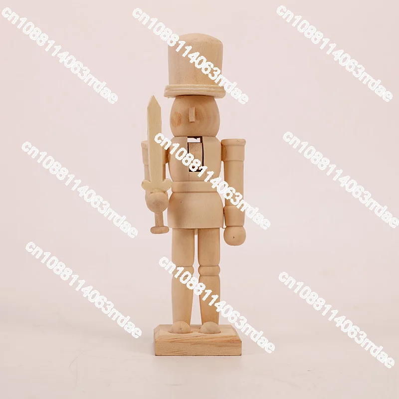 Украшения casse-noiseette en bois non fini фигурка Noël Marionnette vierge bricolage soldat de la brochure 20см